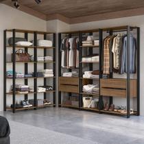 Guarda-Roupa Closet Modulado 4 Gavetas 317 cm Valencia Madesa Guarda-Roupa Closet Modulado 4 Gavetas 317 cm Valencia Madesa