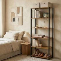 Guarda-Roupa Closet Modulado 62cm 6 Prateleiras Siena Yescasa Marrom/Petro Guarda-Roupa Closet Modulado 62cm 6 Prateleiras Siena Yescasa Marrom/Petro