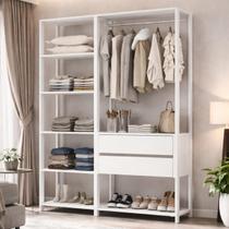 Guarda-Roupa Closet Modulado Arizona 2 Gavetas 135cm Multimóveis MP4783 Guarda-Roupa Closet Modulado Arizona 2 Gavetas 135cm Multimóveis MP4783