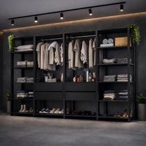 Guarda-Roupa Closet Modulado Arizona 4 Gavetas 270cm Multimóveis MP4784
