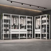 Guarda-Roupa Closet Modulado Arizona 6 Gavetas 405cm Multimóveis MP4785 Guarda-Roupa Closet Modulado Arizona 6 Gavetas 405cm Multimóveis MP4785