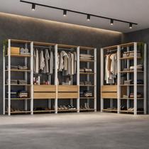 Guarda-Roupa Closet Modulado Arizona 6 Gavetas 405cm Multimóveis MP4785