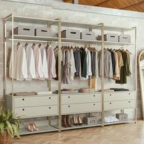 Guarda-roupa Closet Modulado Casal 6 Gavetas 3 Cabideiros Estrutura Metálica 250cm Olivar Guarda-roupa Closet Modulado Casal 6 Gavetas 3 Cabideiros Estrutura Metálica 250cm Olivar