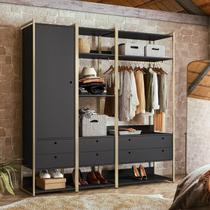 Guarda Roupa Closet Modulado Industrial 1 Porta 6 Gavetas