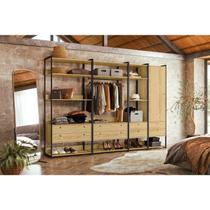 Guarda Roupa Closet Modulado Industrial 1 Porta 8 Gavetas