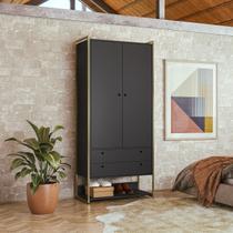 Guarda Roupa Closet Modulado Industrial 2 Porta 2 Gavetas Olivar