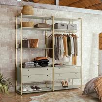 Guarda Roupa Closet Modulado Industrial 4 Gavetas Olivar