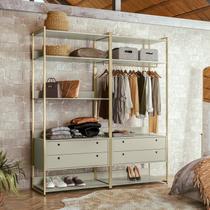 Guarda Roupa Closet Modulado Industrial 4 Gavetas Olivar