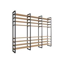 Guarda-Roupa Closet Modulado Industrial Philly Cedro 294 cm