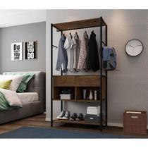 Guarda Roupa Closet Modulado Paris 902 Preto Demolição - Artefamol