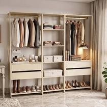 Guarda-Roupa Closet Modulado Siena 202cm 4 Gavetas 2 Cabideiros e 7 Prateleiras Yescasa Bege/Off White Guarda-Roupa Closet Modulado Siena 202cm 4 Gavetas 2 Cabideiros e 7 Prateleiras Yescasa Bege/Off White