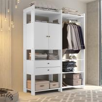 Guarda Roupa Closet Modulado Toronto Branco - Luapa