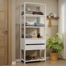 Guarda-Roupa Closet Modulado Valencia 2 Gavetas 4 Prateleiras 70cm Madesa