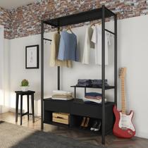 Guarda-Roupa Closet Modulado Valência Preto