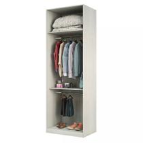 Guarda Roupa Closet sem Porta 80,4cm 2 Cabideiros, Prateleira e Maleiro Prime Luciane Móveis Guarda Roupa Closet sem Porta 80,4cm 2 Cabideiros, Prateleira e Maleiro Prime Luciane Móveis