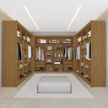 Guarda Roupa Closet Triplo NT6060 MDF Freijó Amoudi Móveis Guarda Roupa Closet Triplo NT6060 MDF Freijó Amoudi Móveis