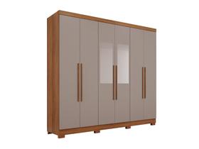 Guarda-roupa Coliseu com Espelho 6 Portas 4 Gavetas Salleto