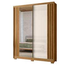 Guarda Roupa Colorado 175cm com espelho 2 Portas Freijó Off White Moval Guarda Roupa Colorado 175cm com espelho 2 Portas Freijó Off White Moval