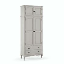 Guarda-Roupa com 2 Portas 2 Gavetas e Maleiro de Madeira Hannover - M560837 Guarda-Roupa com 2 Portas 2 Gavetas e Maleiro de Madeira Hannover - M560837