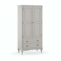 Guarda-Roupa com 2 Portas e 2 Gavetas de Madeira Hannover - M560818 Guarda-Roupa com 2 Portas e 2 Gavetas de Madeira Hannover - M560818