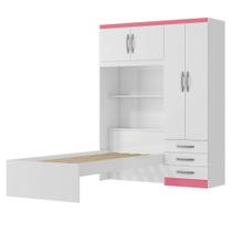 Guarda Roupa Com Cama 4p 3g Lis Rg023 Rosa Mxm