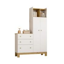 Guarda Roupa com Comoda Flora 4970 com 2 Portas e 3 Gavetas Guarda Roupa com Comoda Flora 4970 com 2 Portas e 3 Gavetas