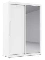 Guarda-Roupa com Espelho 2 Portas Royale Branco Acetinado - Gelius Móveis