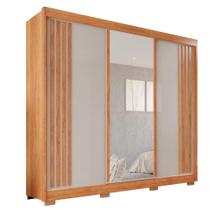 Guarda Roupa Com Espelho 3 Portas e 4 Gavetas Atenas