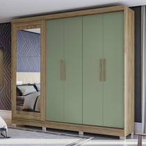 Guarda Roupa com Espelho e Pés 5 Portas 4 Gavetas Guarda Roupa com Espelho e Pés 5 Portas 4 Gavetas