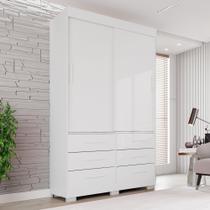Guarda Roupa com Pés 2 Portas 6 Gavetas Luana