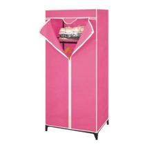 Guarda Roupa Com Ziper Cabideiro Portatil Arara Organizador Prateleira Multiuso Praia Camping Rosa Guarda Roupa Com Ziper Cabideiro Portatil Arara Organizador Prateleira Multiuso Praia Camping Rosa