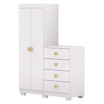 Guarda Roupa Cômoda 4 Gavetas 120cm Cristal Flex Branco Vila Rica Guarda Roupa Cômoda 4 Gavetas 120cm Cristal Flex Branco Vila Rica