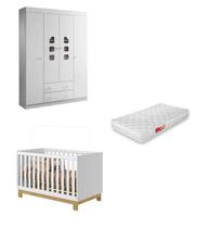 Guarda Roupa, Cômoda Em Mdf Livia + Berço Guarda Roupa, Cômoda Em Mdf Livia + Berço
