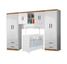 Guarda Roupa Conjugado 4Pts e aéreo e Berço Encanto Peternella Guarda Roupa Conjugado 4Pts e aéreo e Berço Encanto Peternella