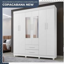 Guarda Roupa Copacabana New 6 Portas 2 Gavetas com Espelho Benetil Móveis