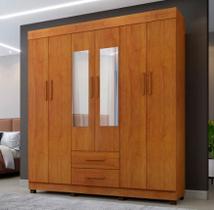Guarda Roupa Copacabana New 6 Portas com Espelho Benetil Móveis - Cinamomo