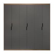 Guarda-Roupa Corção Madeirado com Cinza Chumbo Guarda-Roupa Corção Madeirado com Cinza Chumbo