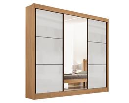 Guarda Roupa Cristal Casal 3 Portas Ripado 6 Gavetas com pés D Doro