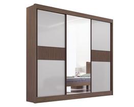 Guarda Roupa Cristal Casal 3 Portas Ripado sem pés 6 Gavetas D' Doro Guarda Roupa Cristal Casal 3 Portas Ripado sem pés 6 Gavetas D' Doro