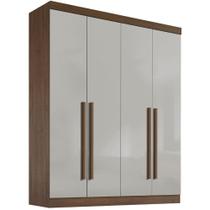 Guarda Roupa Da Vinci Plus Castanho Off White 4 Portas 3 Gavetas DDoro