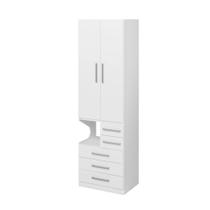 Guarda-Roupa De 2 Portas Com Mesa de Cabeceira 1224 Direito Branco Guarda-Roupa De 2 Portas Com Mesa de Cabeceira 1224 Direito Branco