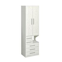 Guarda-Roupa De 2 Portas Com Mesa de Cabeceira 1224 Esquerdo Carvalho Claro Guarda-Roupa De 2 Portas Com Mesa de Cabeceira 1224 Esquerdo Carvalho Claro