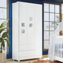 Guarda Roupa de Bebê 100% MDF 3 Portas 2 Gavetas Life - Tigus Baby