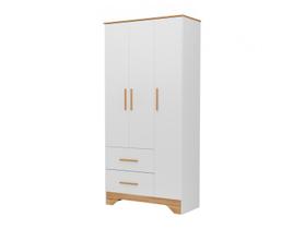 Guarda-roupa de Bebê 2 Gavetas 3 Portas Moveis Peroba Magia