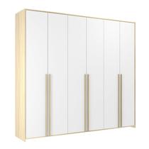 Guarda-Roupa de Bebê 6 Portas Modulados Branco/Nature