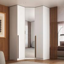 Guarda-roupa de Canto 100% MDF com Espelho 3 Portas Altezza