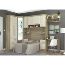 Guarda Roupa De Canto C/ Espelho Escrivaninha C/ Nicho E Cab