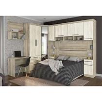 Guarda Roupa De Canto Casal Espelho Escrivaninha Nicho E Cab