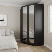 Guarda Roupa de Canto Closet 6 Prateleiras Portas de Espelho Reflecta Hera CabeCasa MadeiraOriginals