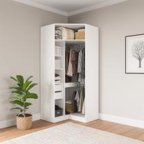 Guarda-Roupa de Canto Closet Kappesberg Adapt Branco 105cm Guarda-Roupa de Canto Closet Kappesberg Adapt Branco 105cm